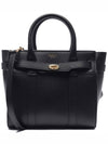 Bayswater Zipped Mini Classic Grain Tote Bag Black - MULBERRY - BALAAN 3