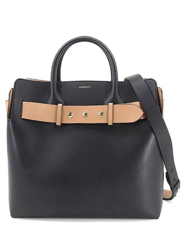 Medium Triple Stud Tote Bag Black - BURBERRY - BALAAN 2