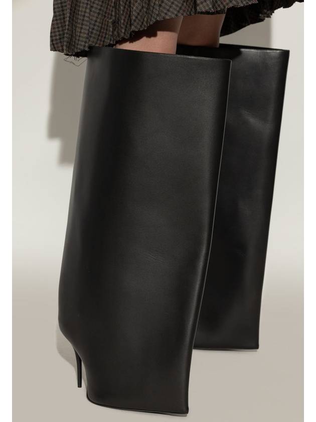 New Wander Leather Heel Long Boots Black - BALENCIAGA - BALAAN 3