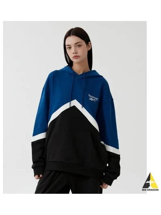 Vector Color Block Hoodie Blue Black - REEBOK - BALAAN 1