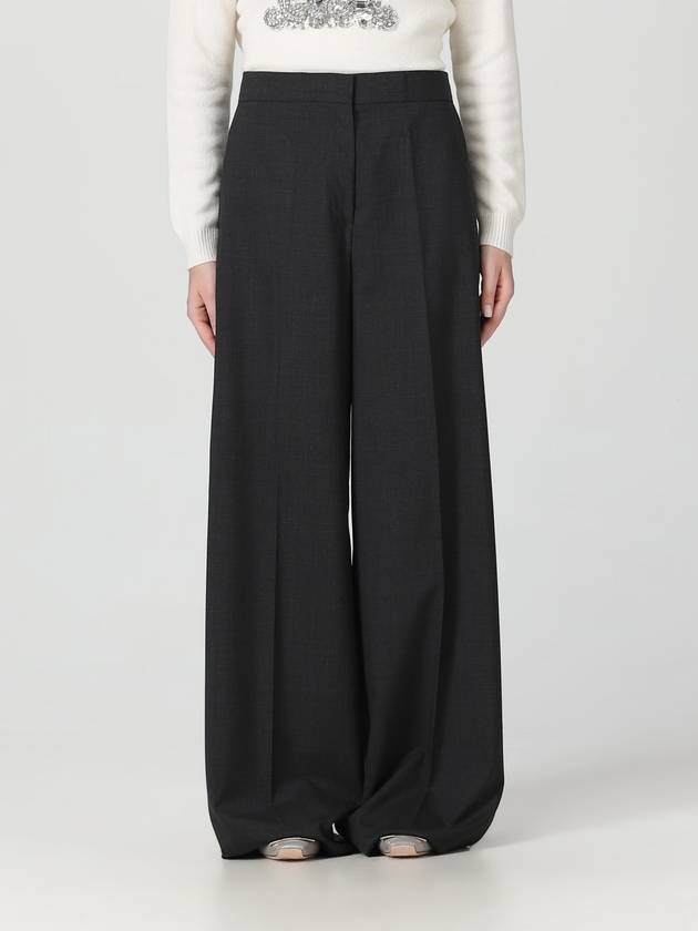 Mendoza Virgin Wool Straight Pants Black - MAX MARA - BALAAN 2