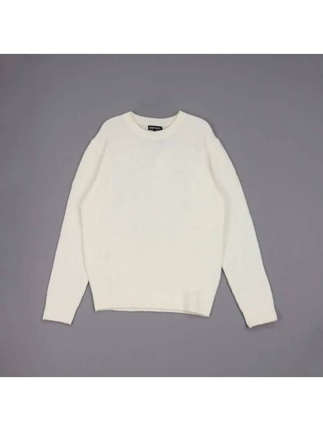 Men s slim fit white round wool knit ANIT104 - IKALOOOK - BALAAN 1