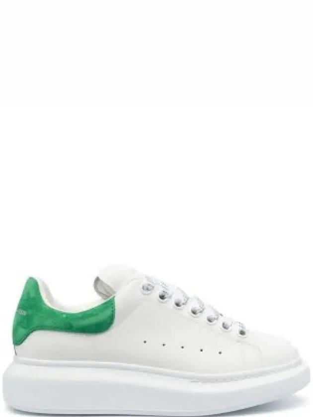 Women Oversized Suede Tab Low Top Sneakers Green - ALEXANDER MCQUEEN - BALAAN 2