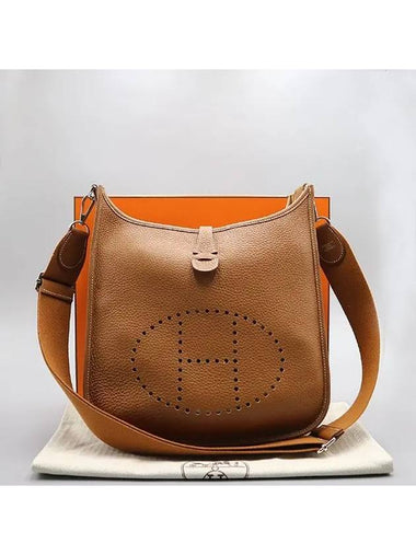 H056277CK37 Evelyn 29 PM Clemence leather gold color silver cross bag - HERMES - BALAAN 1