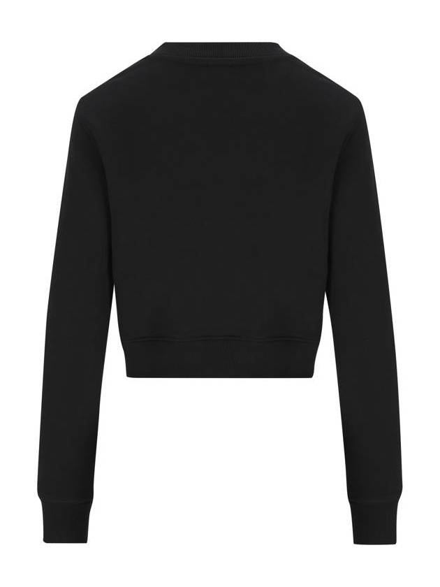 F Slimmy Cutout Logo Crop Sweatshirt Black - DIESEL - BALAAN 3