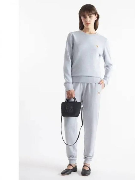 Women s Foxhead Patch Regular Sweatshirt Light Gray Melange Domestic Product - MAISON KITSUNE - BALAAN 1