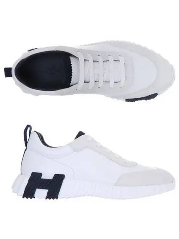 Bouncing White Navy Sneakers 271196 - HERMES - BALAAN 1