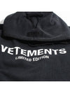 Logo Print Drawstring Hoodie Black - VETEMENTS - BALAAN 4