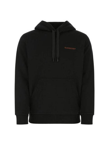 Logo Cotton Hoodie Black - BURBERRY - BALAAN 1