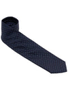 Ferragamo Men's Gancini Jacquard Tie 35 0837 F BLU SCURO 0758432 - SALVATORE FERRAGAMO - BALAAN 2