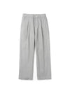 Florence Half Banding One Tuck Denim Wide Pants Grey - INDUST - BALAAN 1