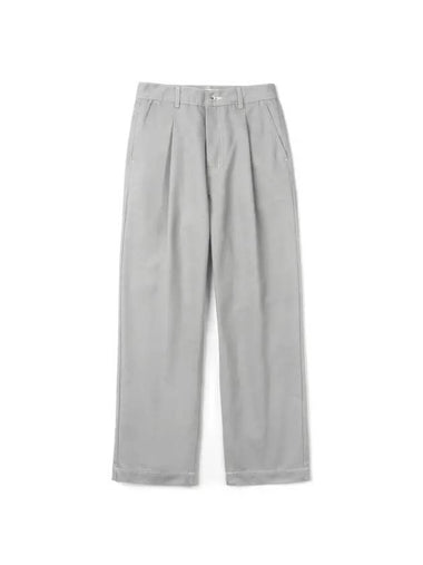 Florence Half Banding One Tuck Denim Wide Pants Grey - INDUST - BALAAN 1