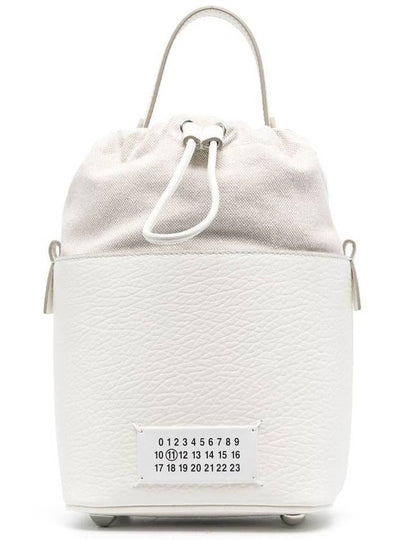 5AC Number Logo Texture Leather Bucket Bag Ivory - MAISON MARGIELA - BALAAN 2