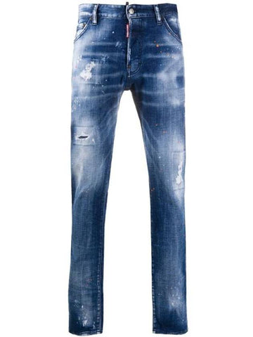 Men's Cool Guy Slim Jeans Blue - DSQUARED2 - BALAAN.