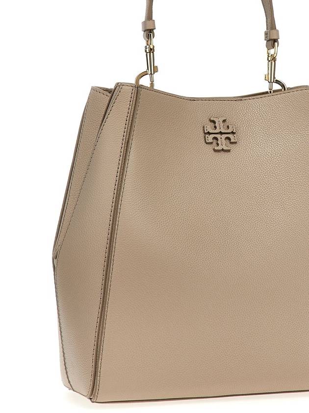 Logo Leather Bucket Bag Fresh Clay - TORY BURCH - BALAAN 4