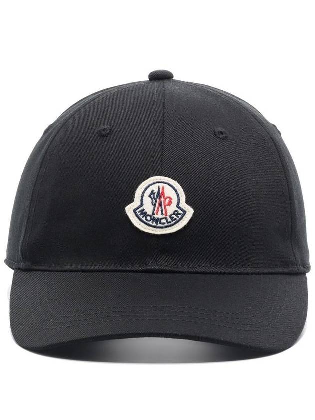 Gabardine Baseball Cap Black - MONCLER - BALAAN 3