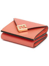 FF Diamond Calf Leather Half Wallet Pink - FENDI - BALAAN 4