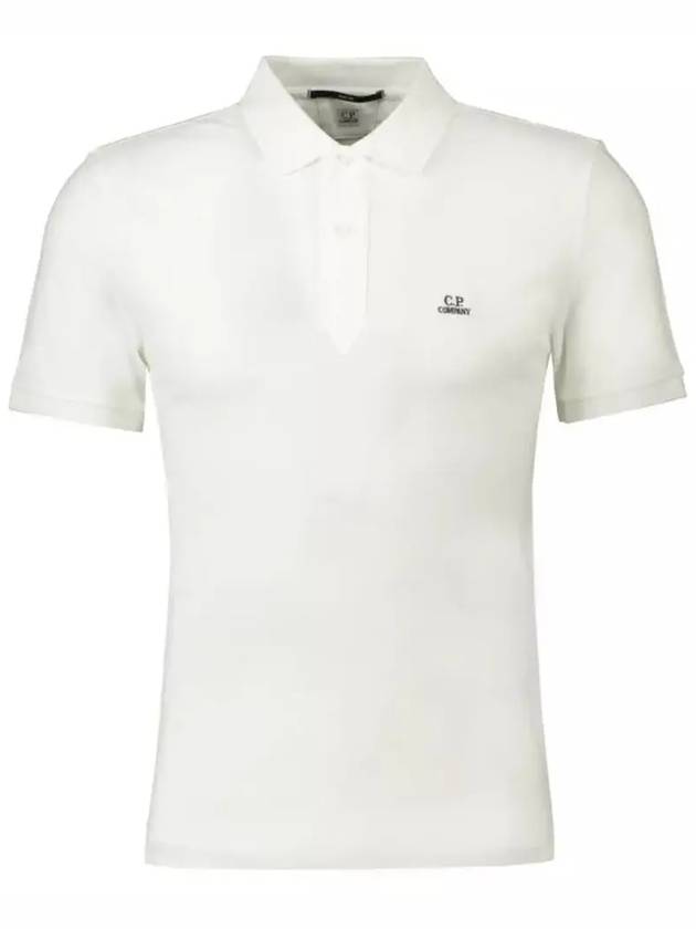 1020 Jersey Polo Shirt White - CP COMPANY - BALAAN 3