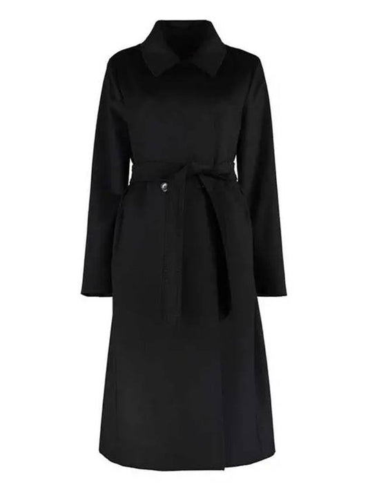 BCOLLAG Belted Wool Coat Black 60161229 013 - MAX MARA - BALAAN 1
