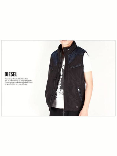 Men WEMIL denim washing color combination vest 900 - DIESEL - BALAAN 2