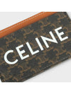 Triomphe Canvas Logo Card Wallet Tan - CELINE - BALAAN 5