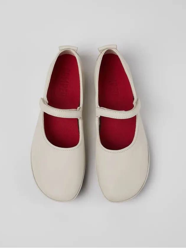 Right Leather Mary Jane Flat Shoes White - CAMPER - BALAAN 2