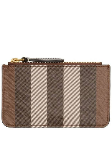 Check Motif Card Wallet Brown - BURBERRY - BALAAN 1