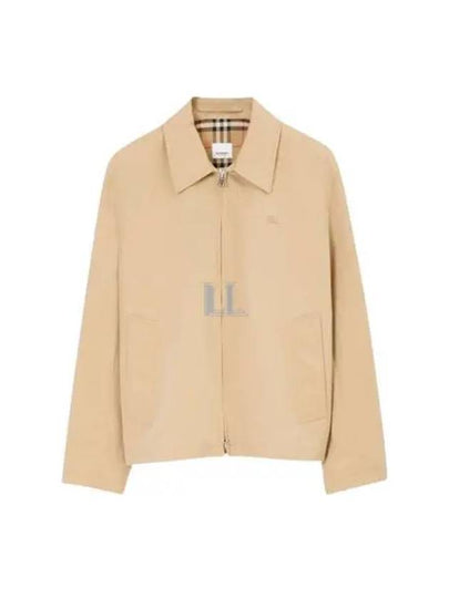 Embroidered Logo Harrington Jacket Beige - BURBERRY - BALAAN 2