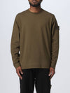 Ghost Piece Organic Cotton Badge Sweatshirt Military Green - STONE ISLAND - BALAAN 2