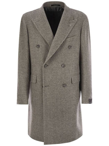 Herringbone coat in virgin wool and cashmere - TAGLIATORE - BALAAN 1