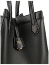 Origami Medium Leather Tote Bag Black - FENDI - BALAAN 6