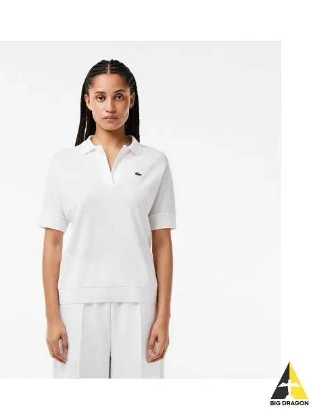 Women s Relaxed Fit Heritage Polo Shirt White - LACOSTE - BALAAN 1