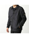 Garment Dyed Crinkle Reps Recycled Nylon Jacket Black - STONE ISLAND - BALAAN 4