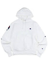 Reverse Weave Oversized Flock Script Women s Hoodie White GF68 Y07985 WHC - CHAMPION - BALAAN 5