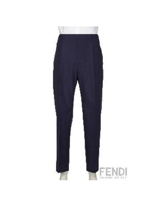 Wool Trousers Slacks Blue - FENDI - BALAAN 1