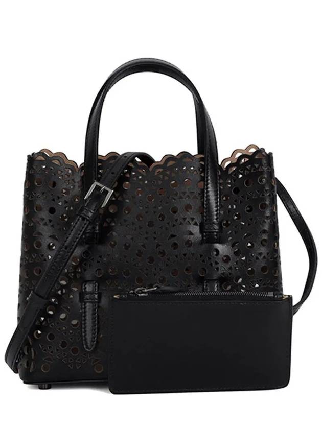 Mina 20 Vienne Wave Lux Calfskin Tote Bag Black - ALAIA - BALAAN 2