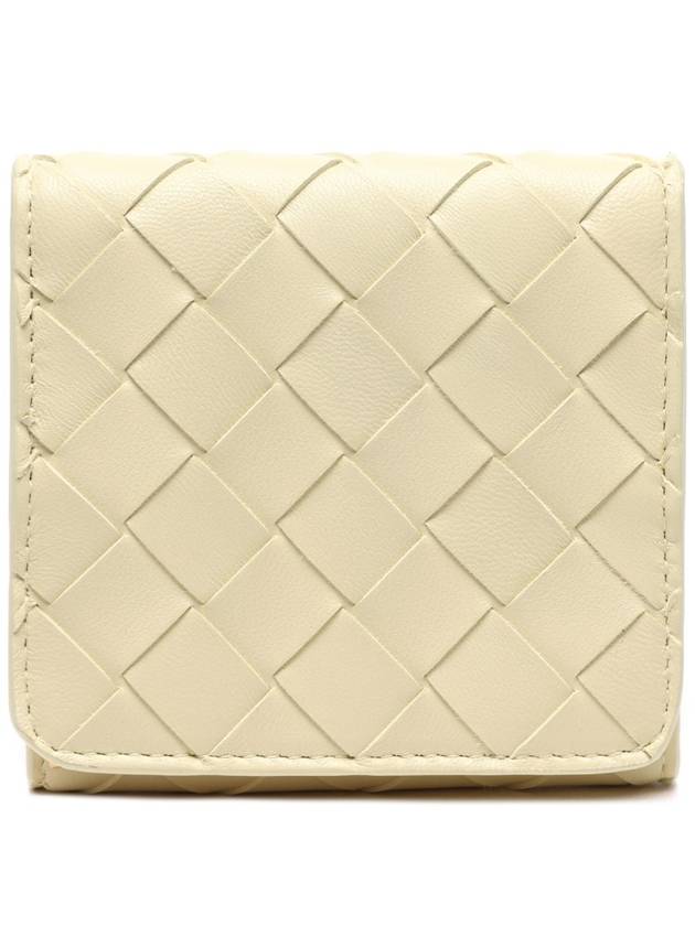 Intrecciato Tri-Fold Card Wallet Ice Cream - BOTTEGA VENETA - BALAAN 3