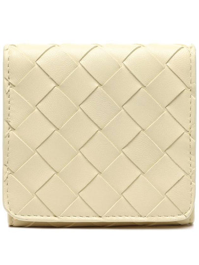 Intrecciato Tri-Fold Card Wallet Ice Cream - BOTTEGA VENETA - BALAAN 2