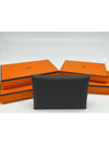 Calvi Duo Epsom Palladium Hardware Card Wallet Graphite - HERMES - BALAAN 8