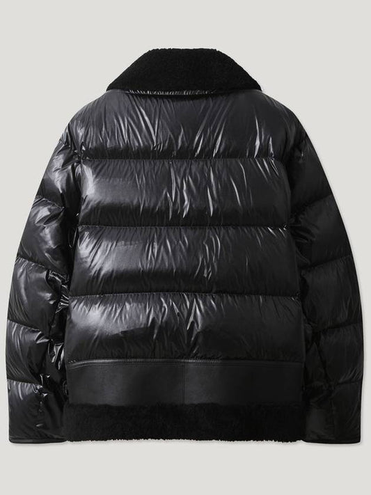 LES ALPES M glossy hybrid shearling jacket - IRO - BALAAN 2