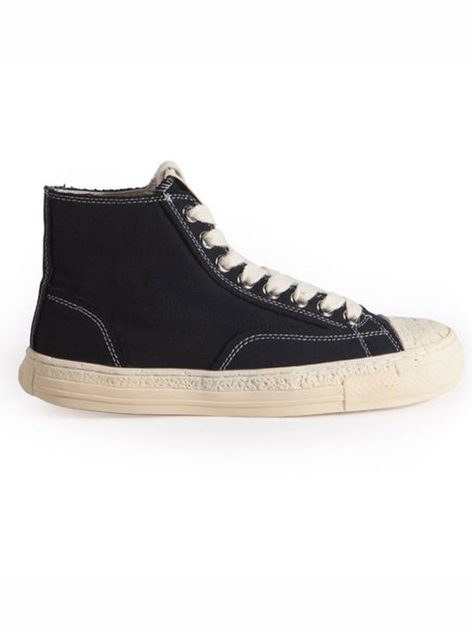 General Scale Past Sole Canvas High Top Sneakers Black - MAISON MIHARA YASUHIRO - BALAAN 1