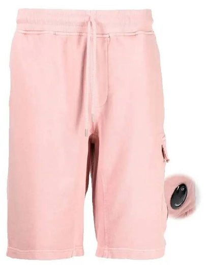 Cotton Fleece Cargo Shorts Pink - CP COMPANY - BALAAN 2