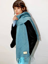 Wool 100 Muffler Blue - DAMAGE MNEMONIC - BALAAN 1