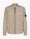 Taylon L Lens Shirt Zip Up Jacket Beige - CP COMPANY - BALAAN 3