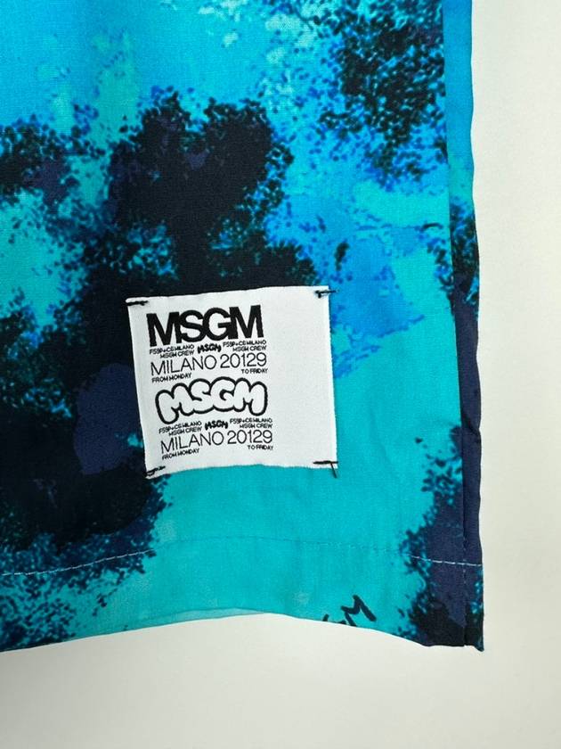 Kids Sweat Shorts S4MSJBBE252 Turquoise Blue Boys 14A - MSGM - BALAAN 2