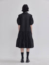 Rai Rai signature silhouette cancan lace punching leather dress black - LIE - BALAAN 4