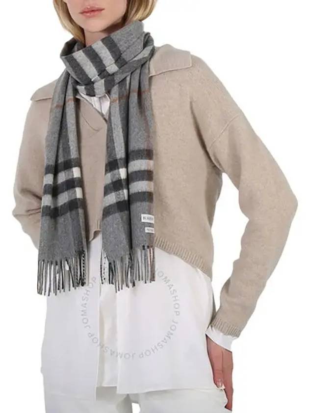 Giant Check Cashmere Scarf Grey - BURBERRY - BALAAN 4