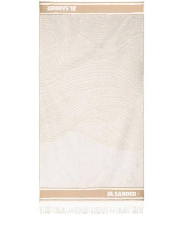 Logo Tape Cotton Towel JPPS905001WS249000 - JIL SANDER - BALAAN 1