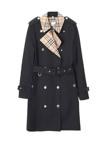 Short Check Collar Trench Coat Women s - BURBERRY - BALAAN 1