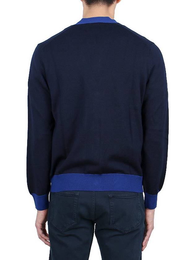 Bold Fox Head Patch Two-Tone Cardigan Ink Blue - MAISON KITSUNE - BALAAN 6